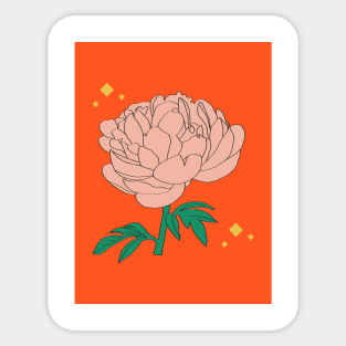 Peony Flower Sticker